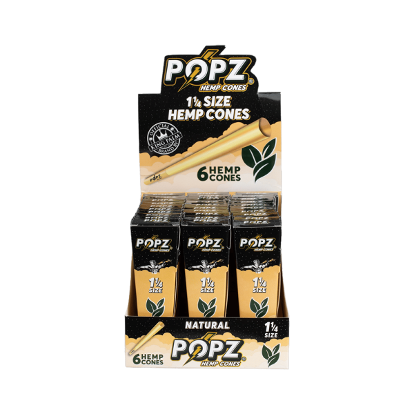 King Palm - 1 1/4 Size Hemp Cones - 6 Counts Per Pack - 30 Packs Per Box