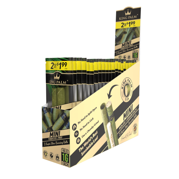 King Palm Mini Rollies - 2 Per Pack - 20 Packs Per Display